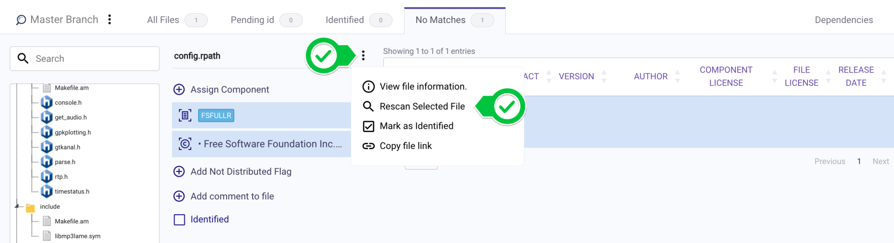 Scan options